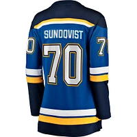 Maillot de joueur échappé à domicile Fanatics Oskar Sundqvist bleu St. Louis Blues pour femmes