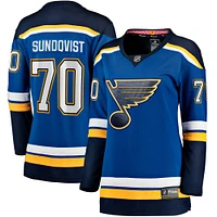 Maillot de joueur échappé à domicile Fanatics Oskar Sundqvist bleu St. Louis Blues pour femmes