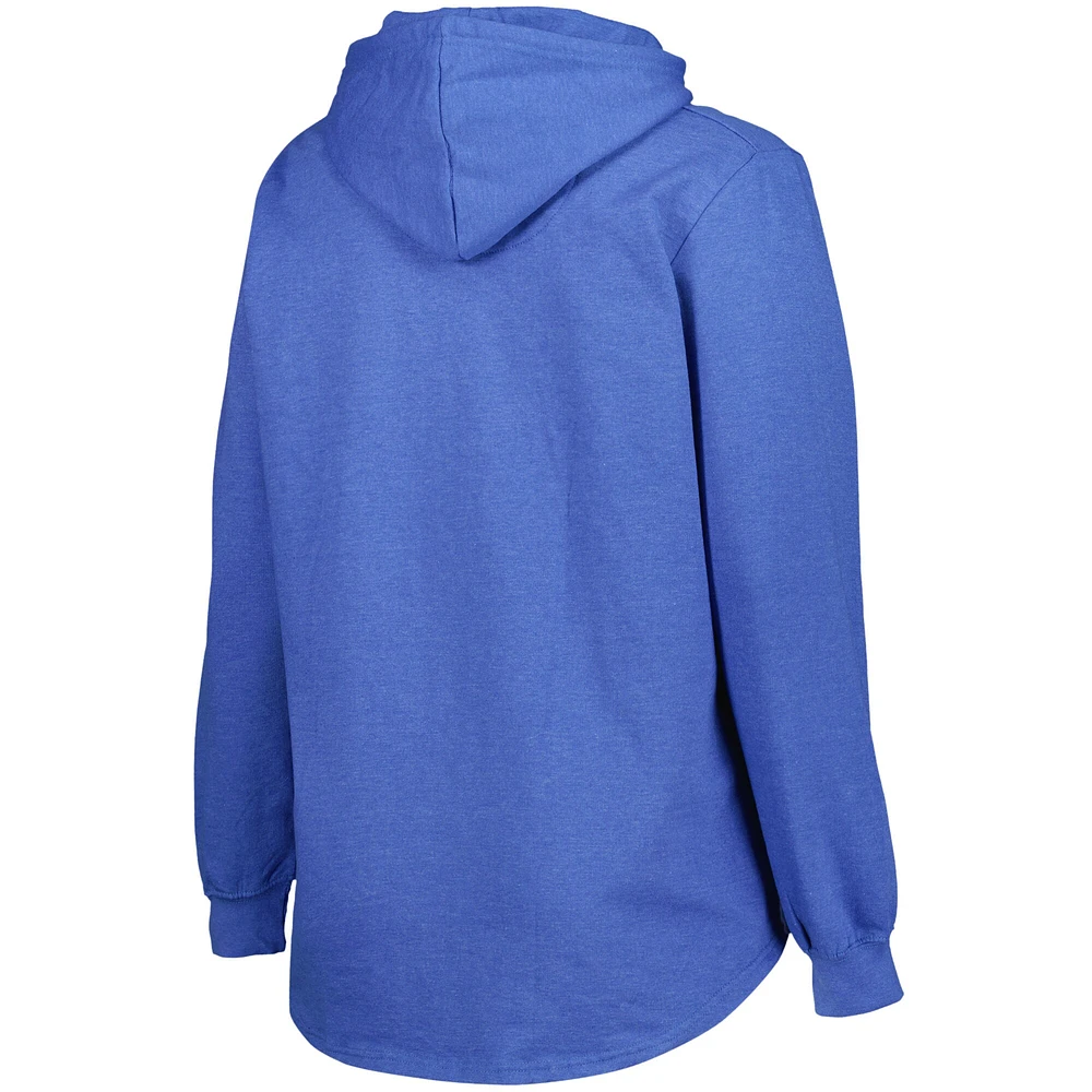 Women's Heather Royal St. Louis Blues Plus Fleece Pullover Hoodie