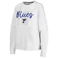 Women's MSX by Michael Strahan White St. Louis Blues Millie Raglan Pullover Sweatshirt