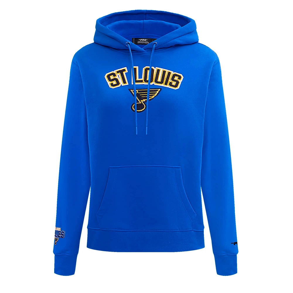 Women's Pro Standard Blue St. Louis Blues Classic Chenille Pullover Hoodie