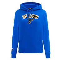 Women's Pro Standard Blue St. Louis Blues Classic Chenille Pullover Hoodie