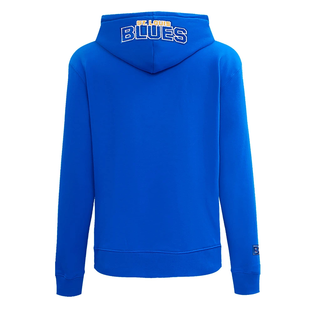 Women's Pro Standard Blue St. Louis Blues Classic Chenille Pullover Hoodie
