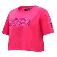 Women's Pro Standard St. Louis Blues Triple Pink Cropped Boxy T-Shirt