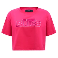 Women's Pro Standard St. Louis Blues Triple Pink Cropped Boxy T-Shirt