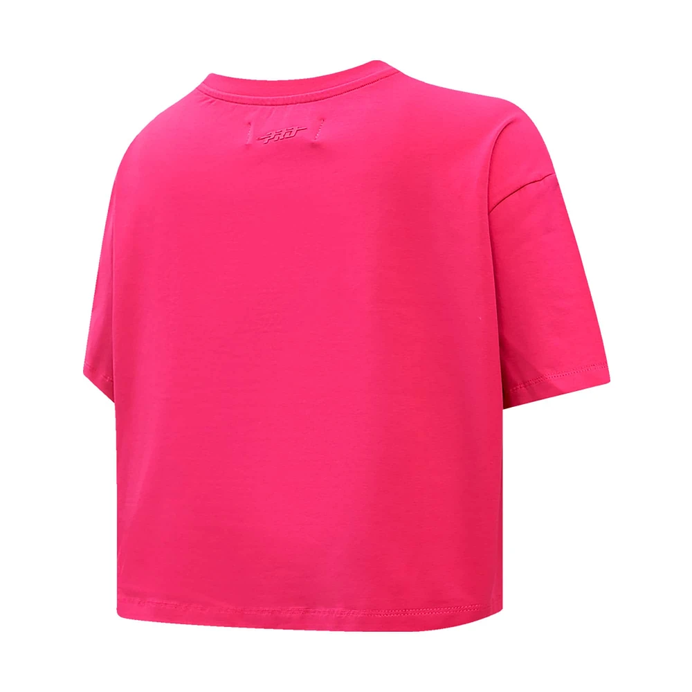 Women's Pro Standard St. Louis Blues Triple Pink Cropped Boxy T-Shirt