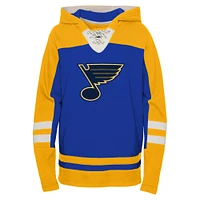 Youth Blue St. Louis Blues Ageless Revisited Lace-Up V-Neck Pullover Hoodie