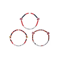 FOCO St. Louis Cardinals 3-Pack Friendship Bracelet Set