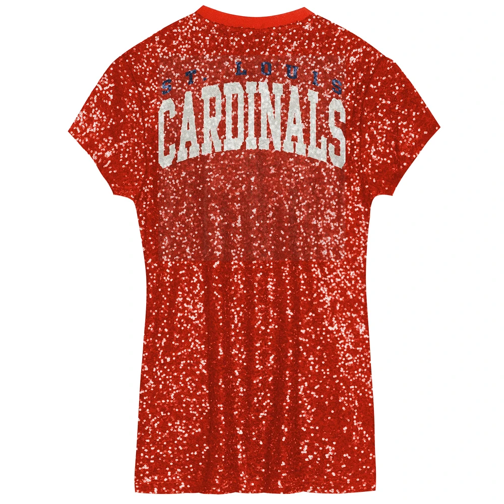 Girls Youth  Red St. Louis Cardinals Sequin V-Neck Dress