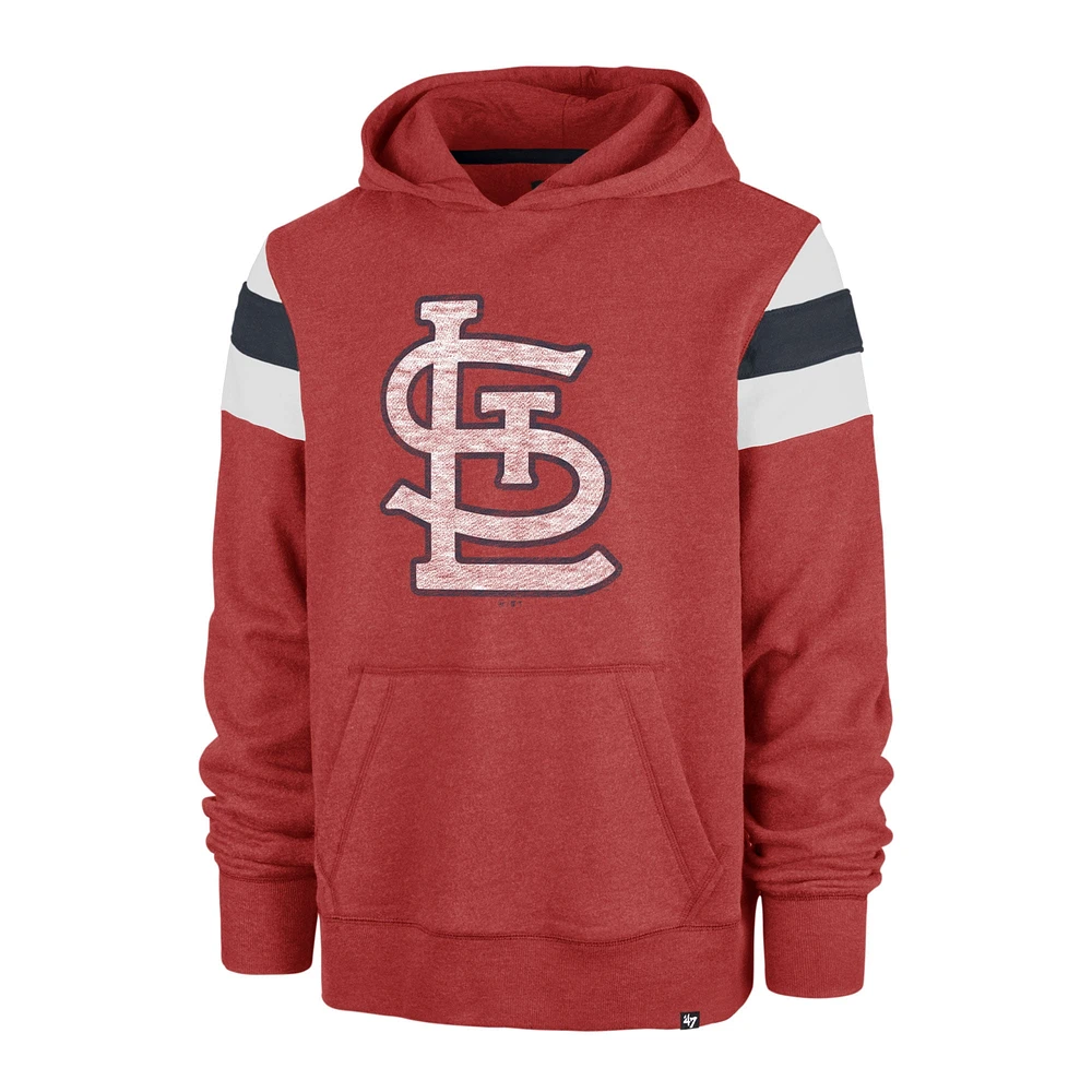 Men's '47 Heather Red St. Louis Cardinals Premier Nico Pullover Hoodie