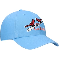 Men's '47 Light Blue St. Louis Cardinals Logo Cooperstown Collection Clean Up Adjustable Hat