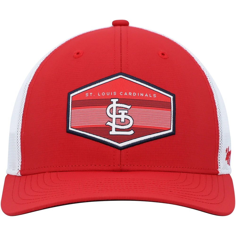 Men's '47 Red/White St. Louis Cardinals Burgess Trucker Snapback Hat