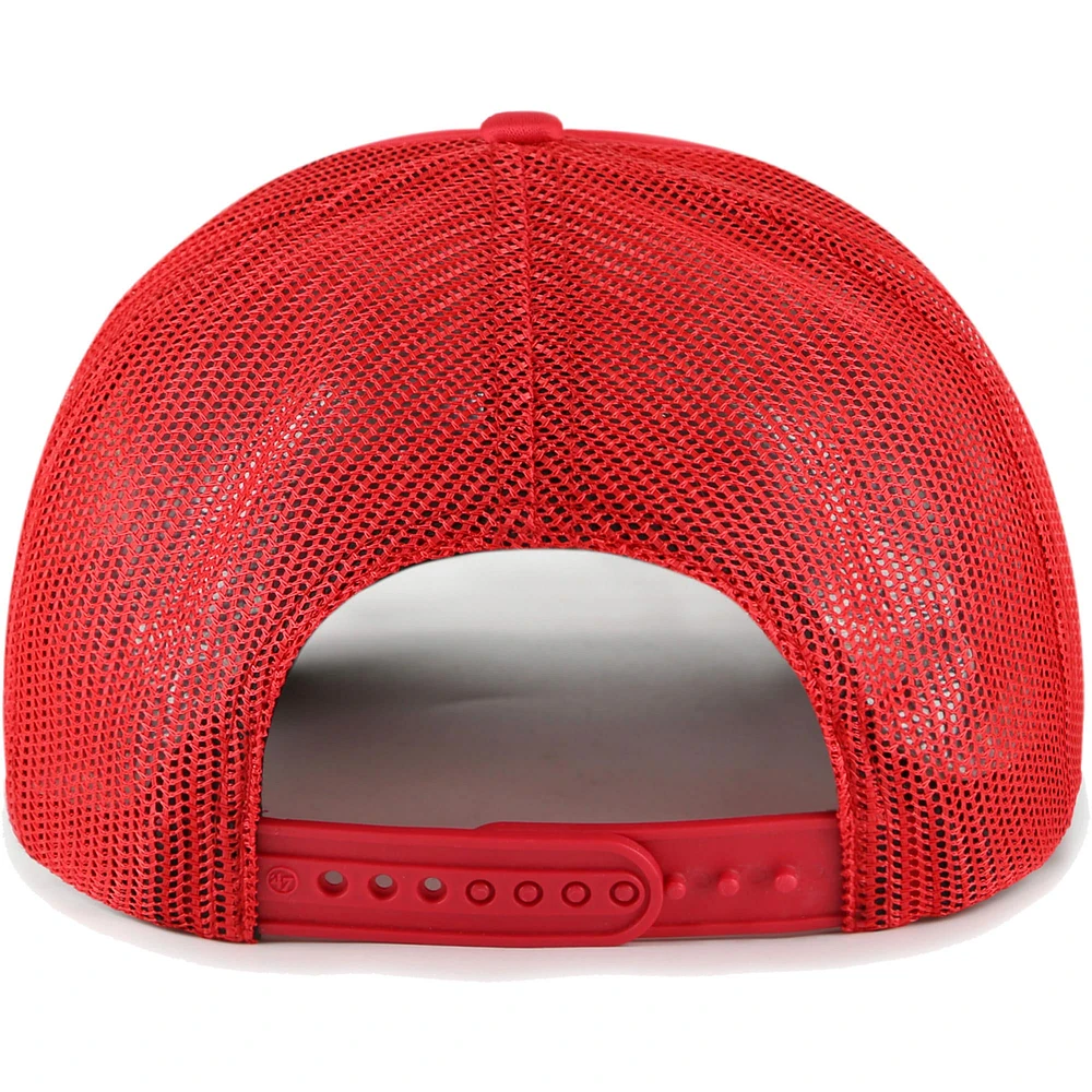 Men's '47 Red St. Louis Cardinals Backhaul Foam Trucker Snapback Hat