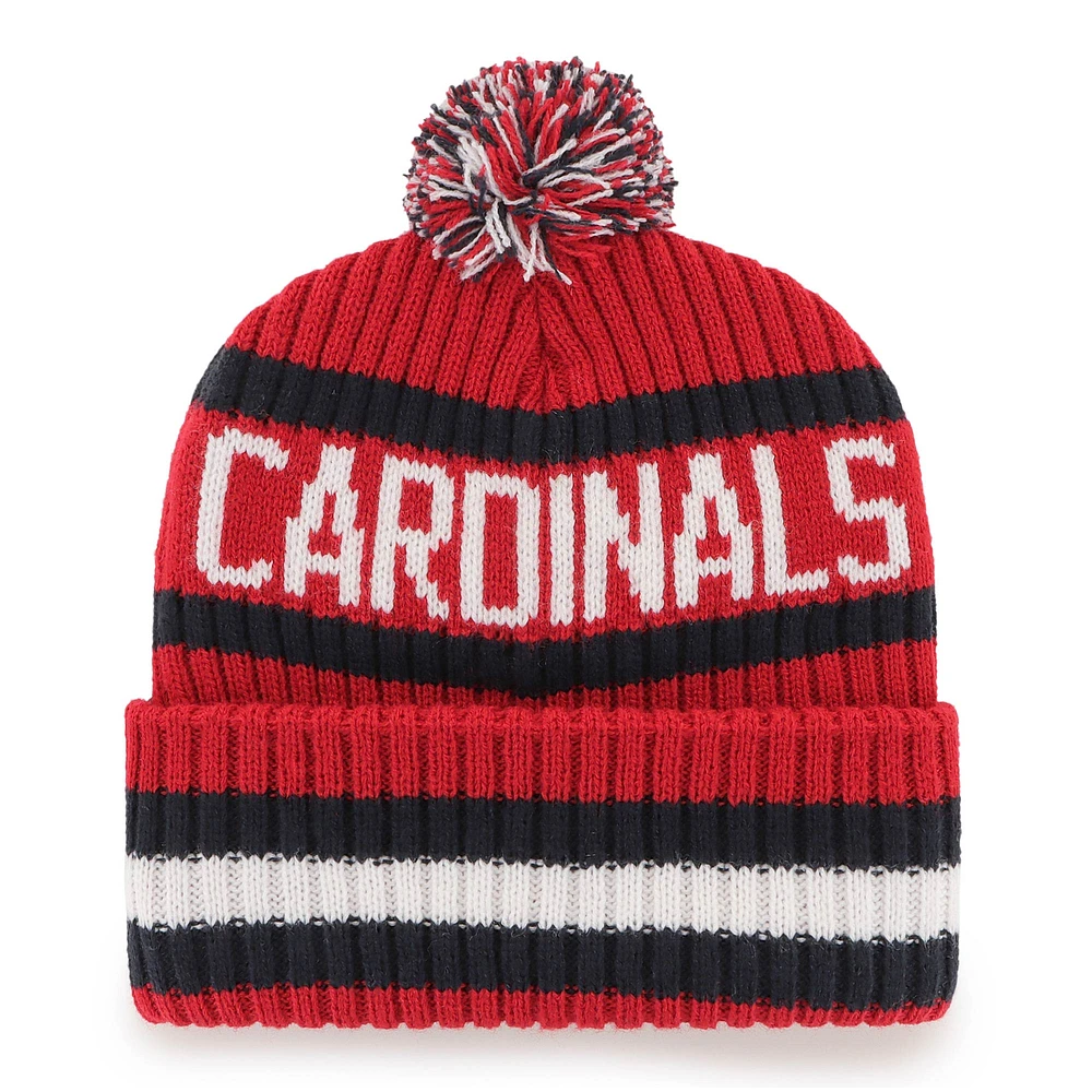 Men's '47 Red St. Louis Cardinals Bering Cuffed Knit Hat with Pom