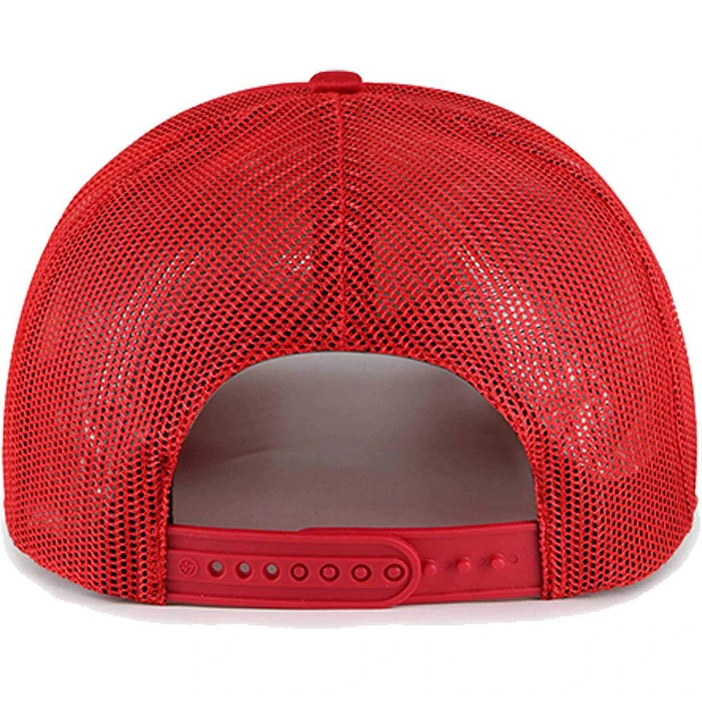 Men's '47 Red St. Louis Cardinals Foam Logo Trucker Adjustable Hat