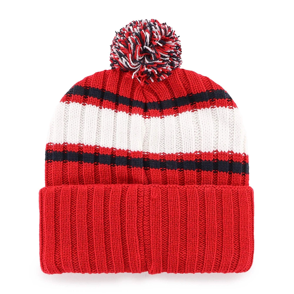 Men's '47  Red St. Louis Cardinals Plateau Cuffed Knit Hat with Pom