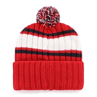 Men's '47  Red St. Louis Cardinals Plateau Cuffed Knit Hat with Pom