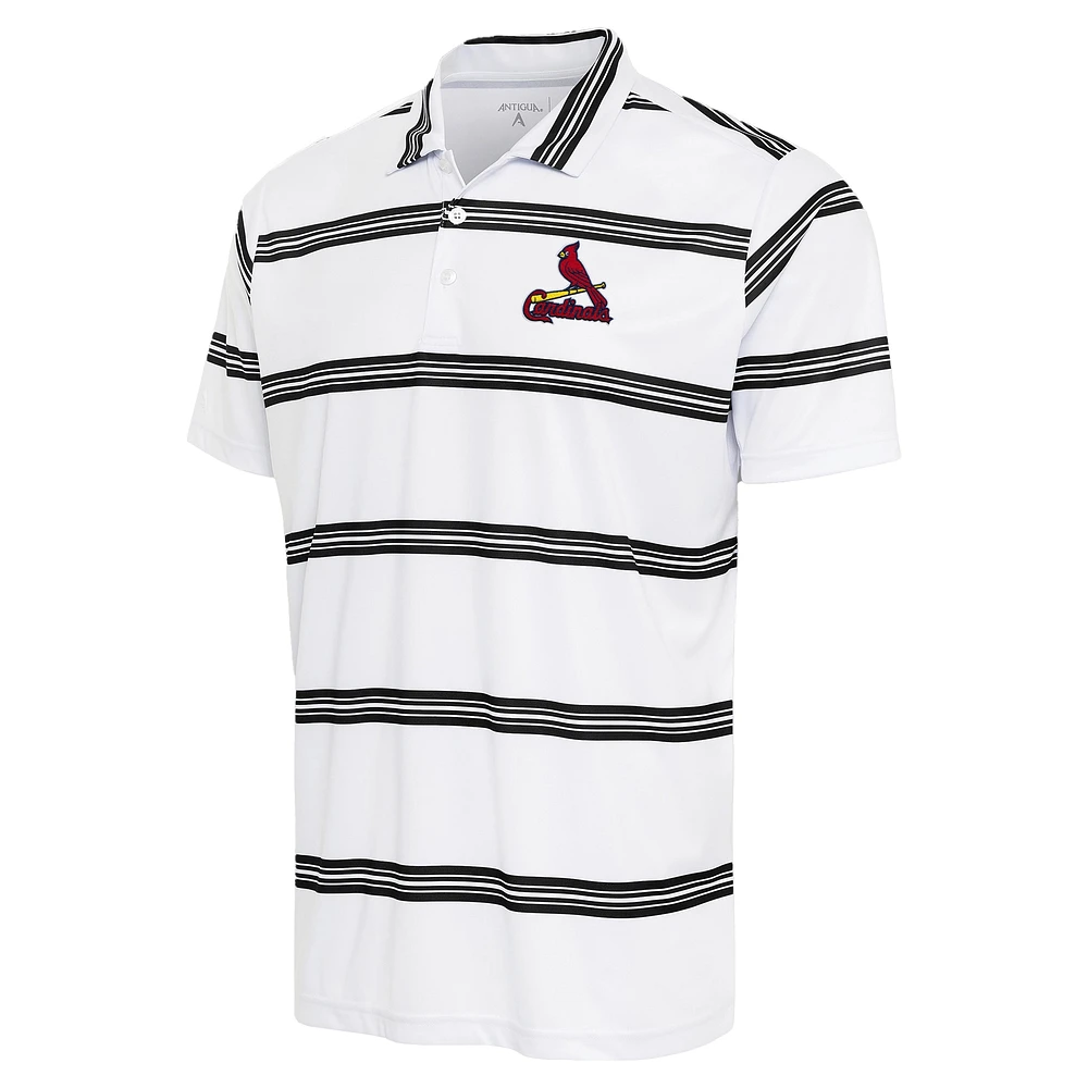 Men's Antigua White/Black St. Louis Cardinals Groove Polo