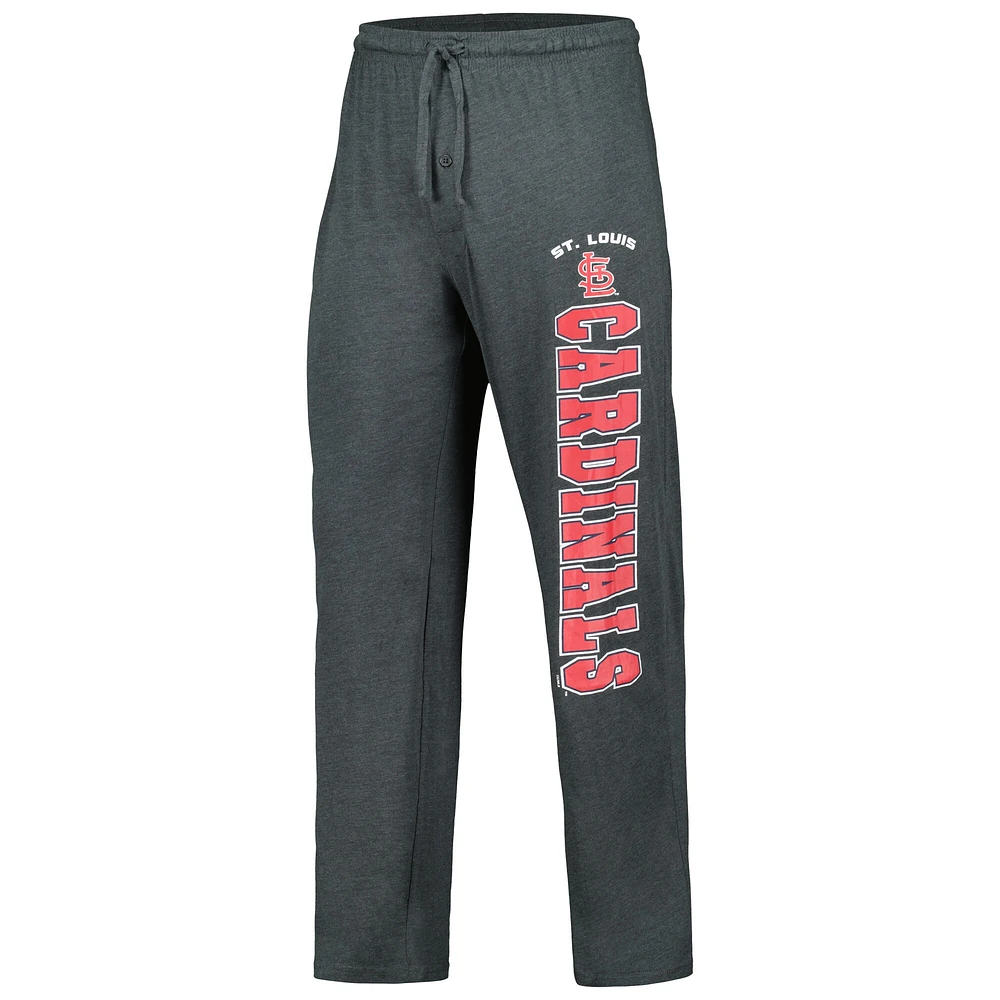 Men's Concepts Sport Charcoal/Red St. Louis Cardinals Meter T-Shirt & Pants Sleep Set
