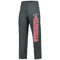 Men's Concepts Sport Charcoal/Red St. Louis Cardinals Meter T-Shirt & Pants Sleep Set