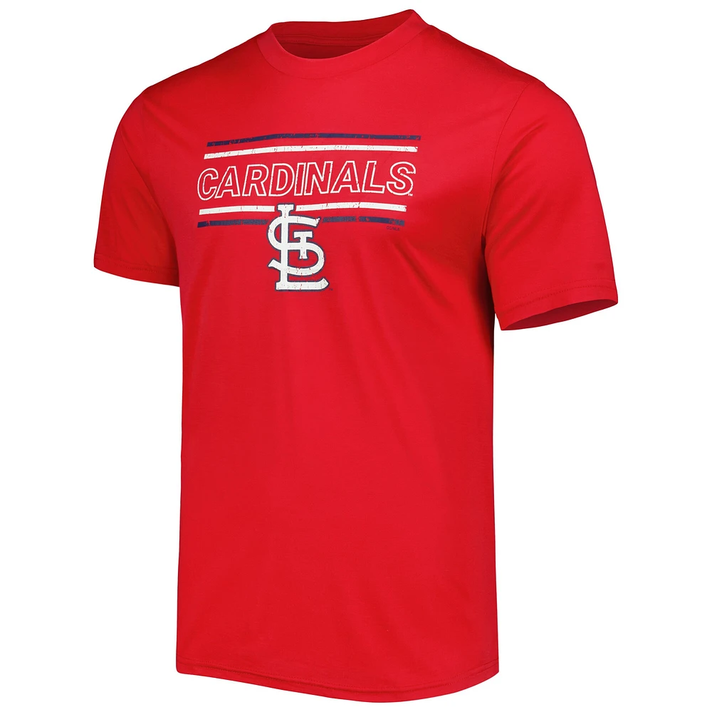 Men's Concepts Sport Red/Navy St. Louis Cardinals Badge T-Shirt & Pants Sleep Set