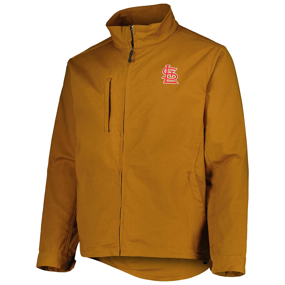 Men's Dunbrooke Tan St. Louis Cardinals Journey Tri-Blend Full-Zip Jacket