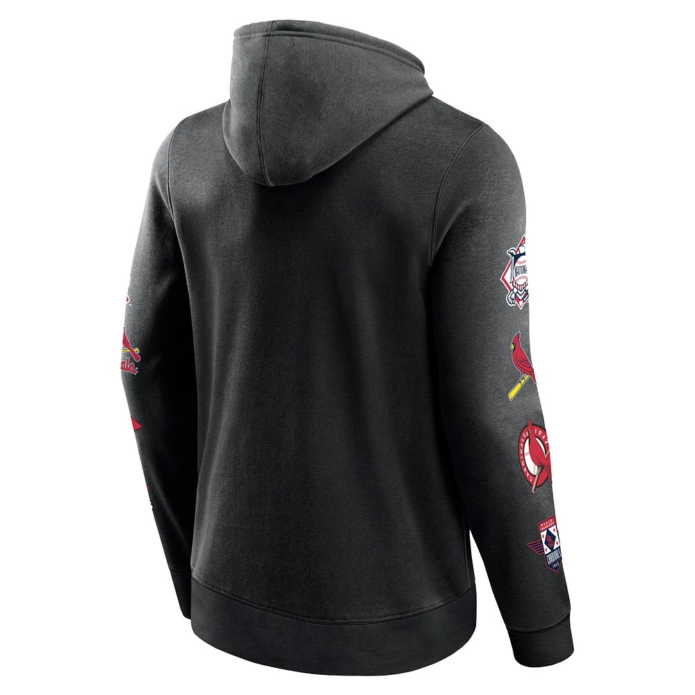 Men's Fanatics Black St. Louis Cardinals Wild Winner Pullover Hoodie