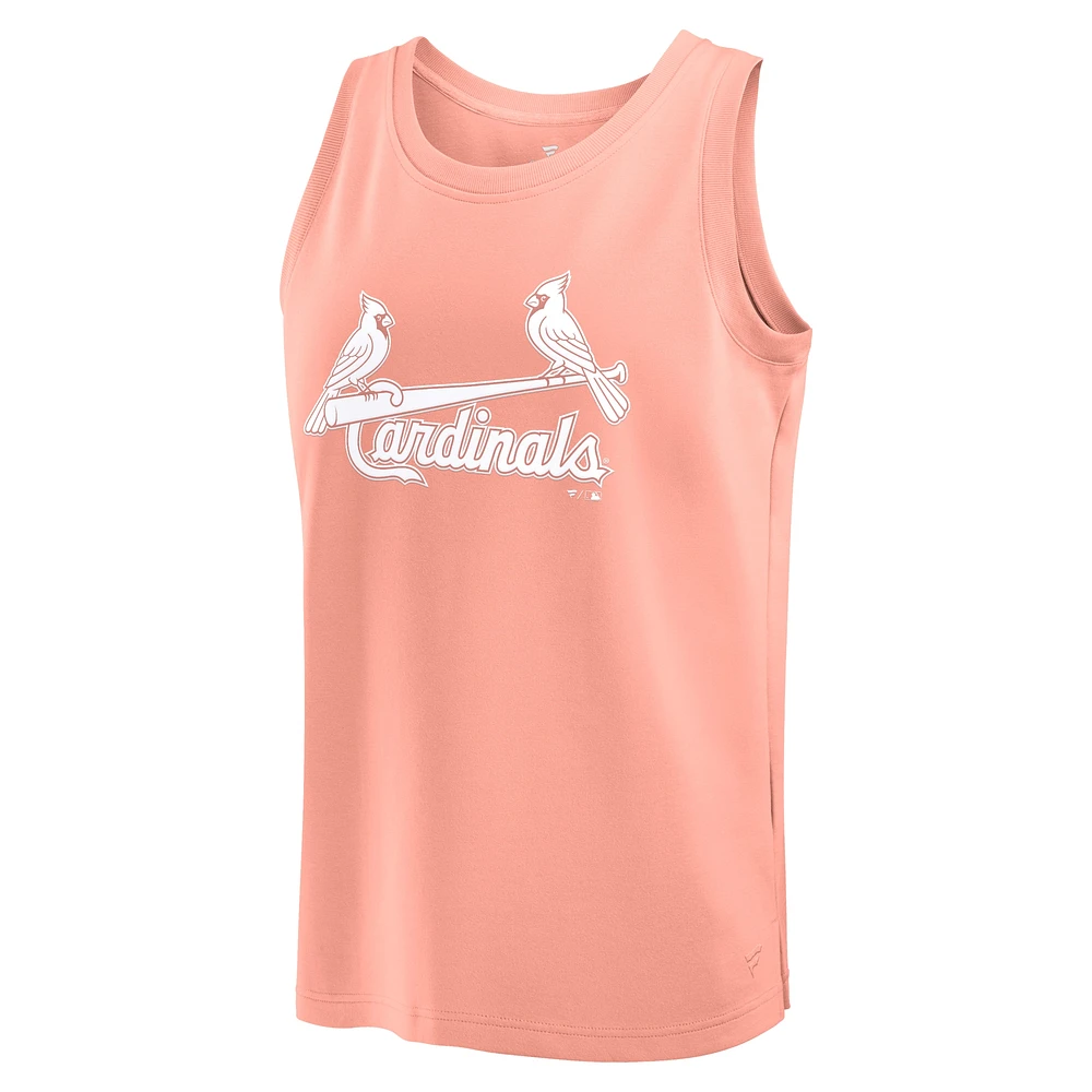 Men's Fanatics Coral St. Louis Cardinals Elements Tank Top