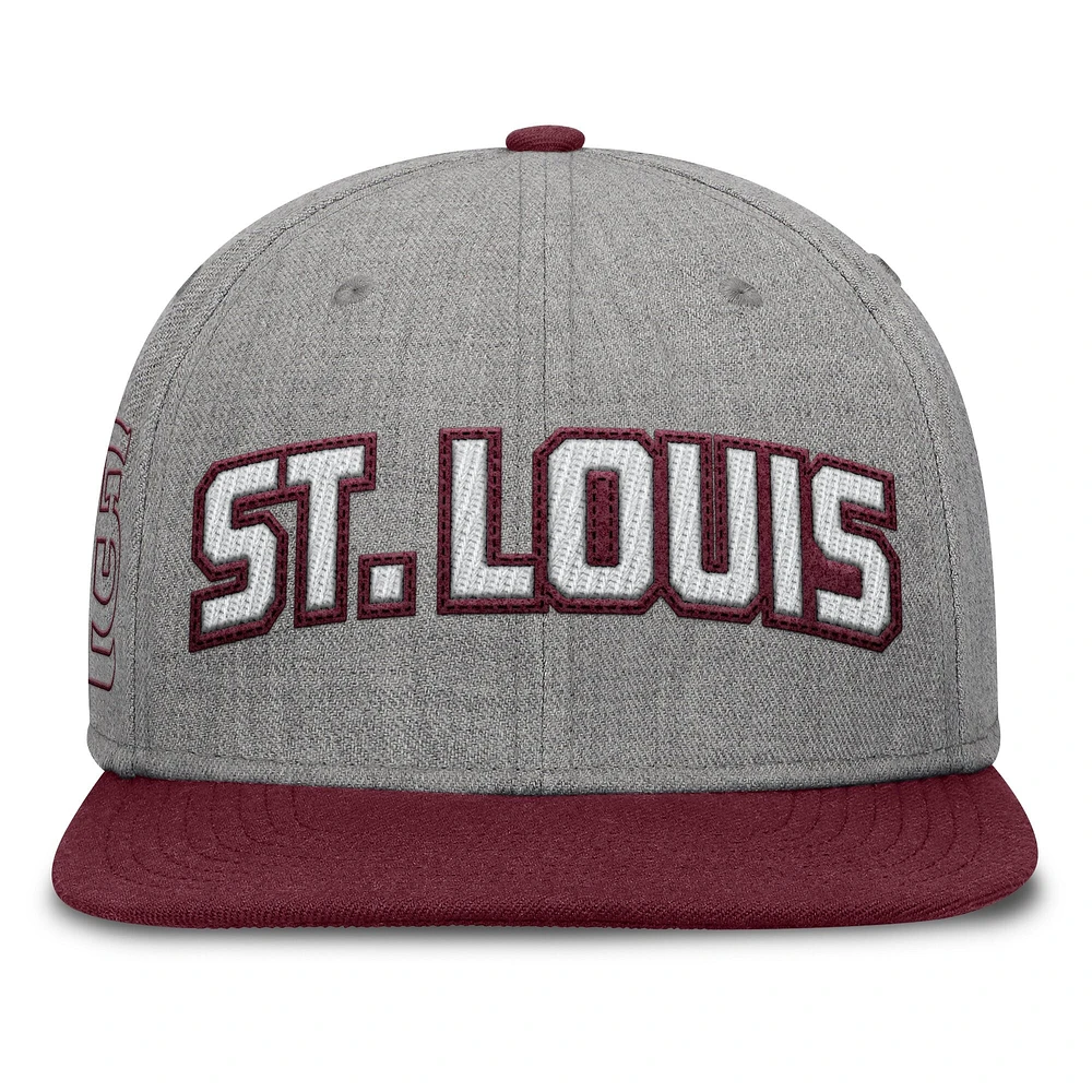 Casquette Snapback en feutre à point de chaînette Fanatics gris/marron pour homme des Cardinals de St. Louis Elements
