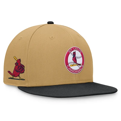 Men's Fanatics Khaki/Black St. Louis Cardinals  Heritage Two-Tone Fitted Hat