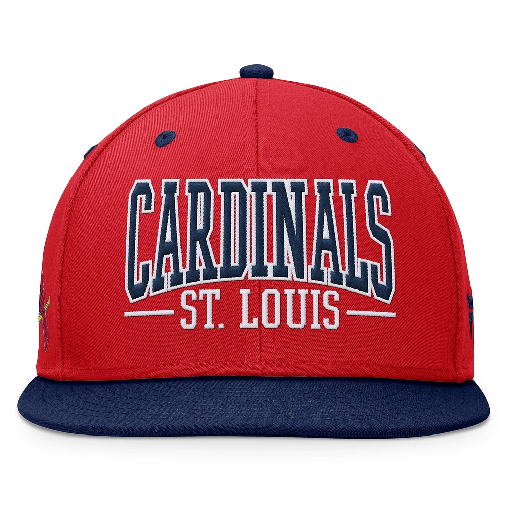 Men's Fanatics Red/Navy St. Louis Cardinals Fundamental Bold Snapback Hat