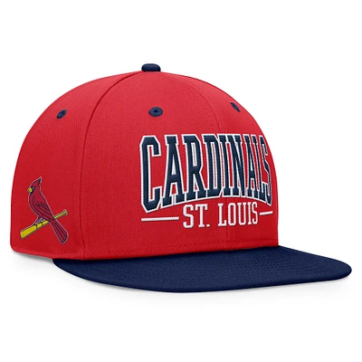 Men's Fanatics Red/Navy St. Louis Cardinals Fundamental Bold Snapback Hat
