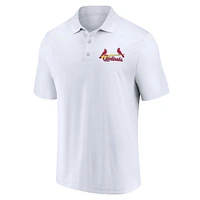 Men's Fanatics Red/White St. Louis Cardinals Two-Pack Logo Lockup Polo Set