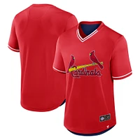 Men's Fanatics  Red St. Louis Cardinals Fantastic Finish V-Neck Fashion T-Shirt