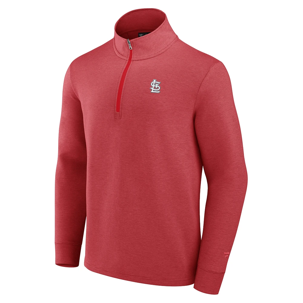 Men's Fanatics Red St. Louis Cardinals Quarter Zip