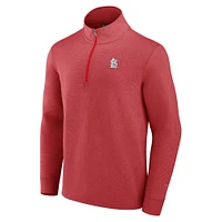 Men's Fanatics Red St. Louis Cardinals Quarter Zip