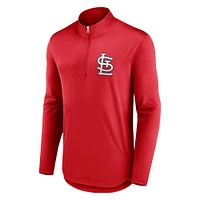 Men's Fanatics Red St. Louis Cardinals Tough Minded Lightweight Quarter-Zip Pullover