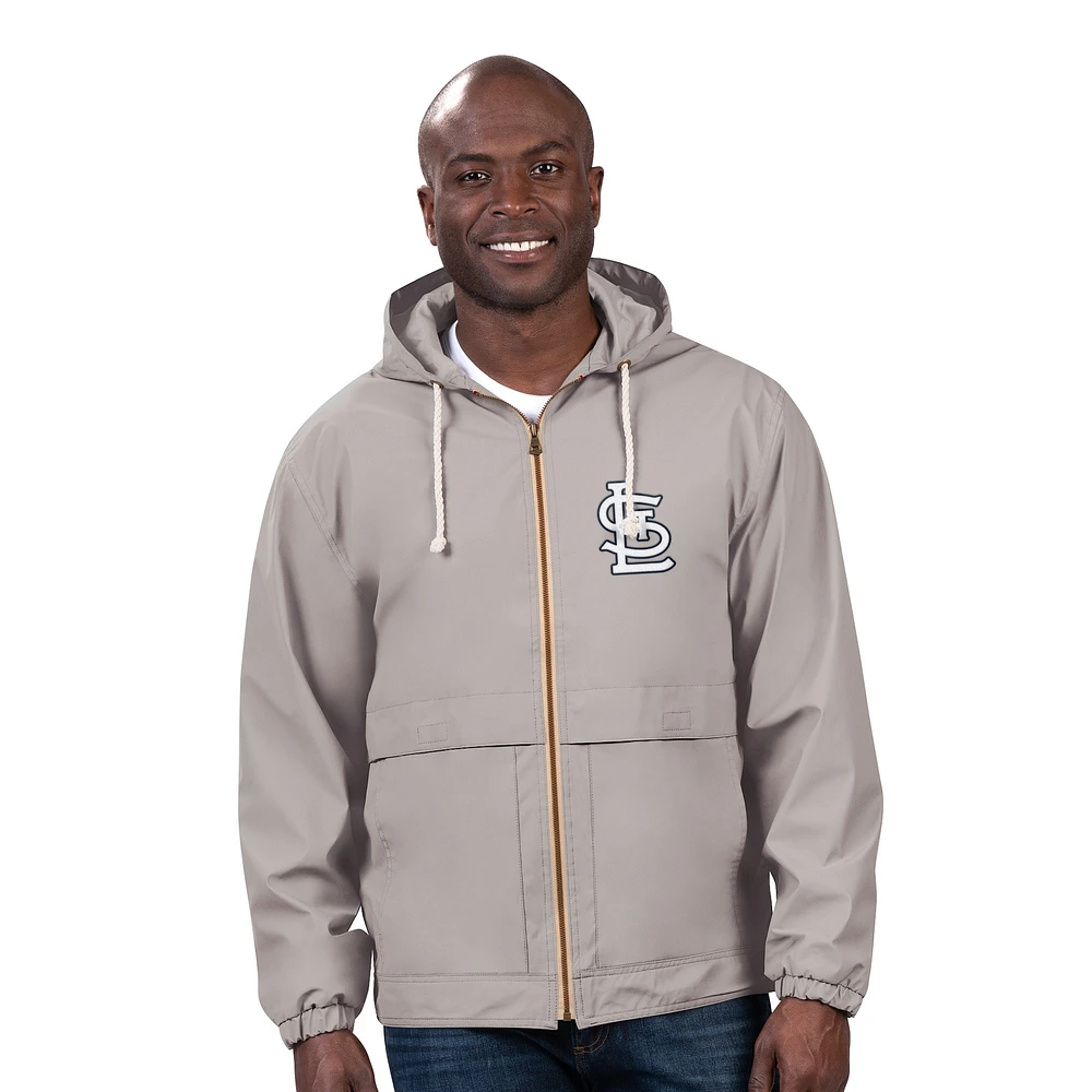 Veste de pluie entièrement zippée G-III Sports by Carl Banks pour homme, grise