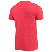 Men's Homage Heather Red St. Louis Cardinals Hand-Drawn Logo Tri-Blend T-Shirt