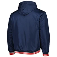 Men's JH Design Navy St. Louis Cardinals Reversible Fleece Full-Snap Hoodie Jacket