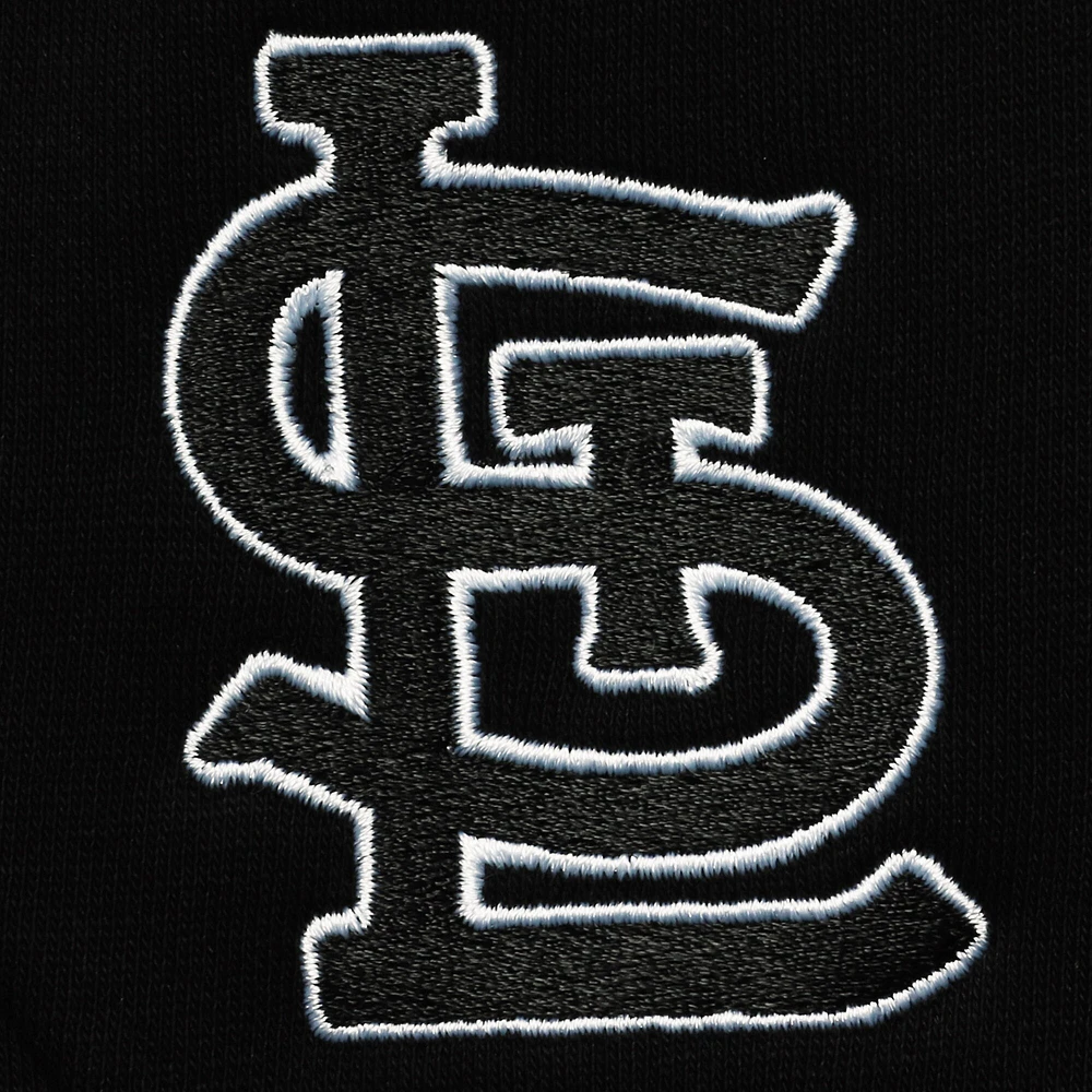 Men's Levelwear Black St. Louis Cardinals Recruit Short Sleeve Full-Zip Hoodie Jacket