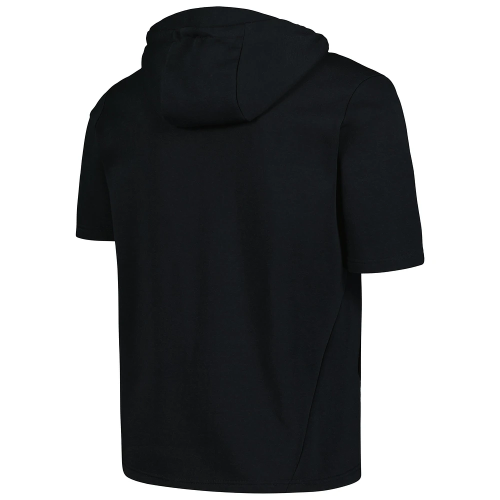 Men's Levelwear Black St. Louis Cardinals Recruit Short Sleeve Full-Zip Hoodie