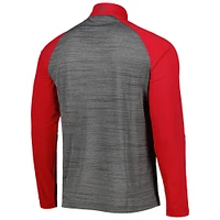 Men's Levelwear Heather Gray St. Louis Cardinals Vandal Raglan Quarter-Zip Top