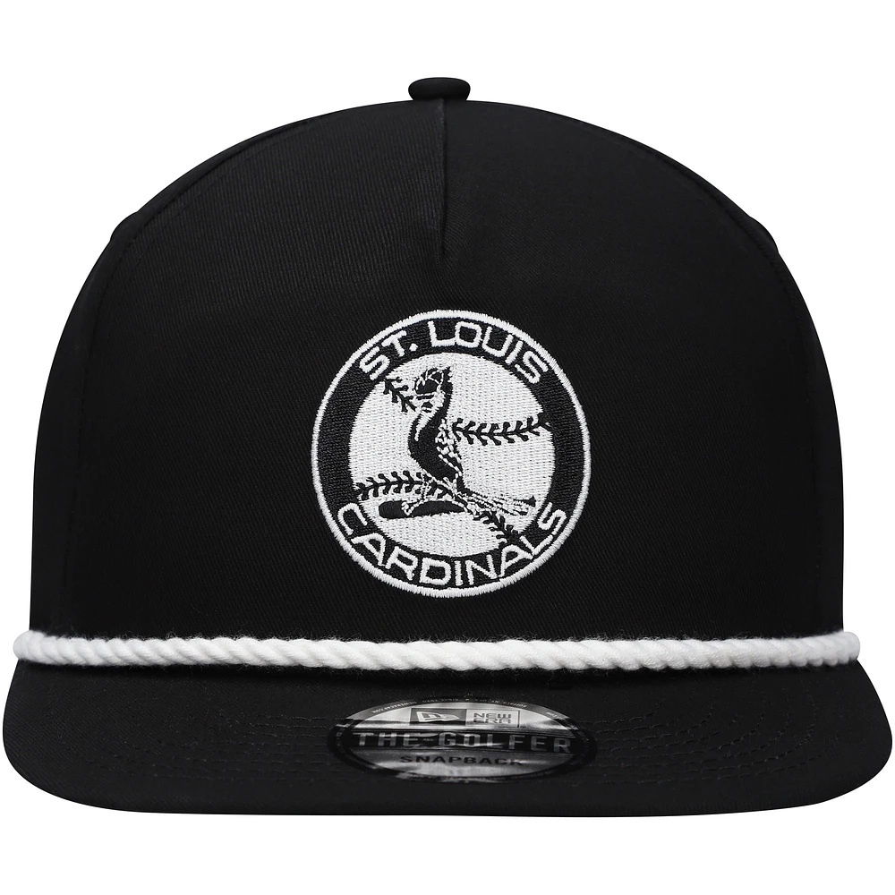 Men's New Era Black St. Louis Cardinals Golfer Snapback Hat