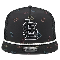 Men's New Era  Black St. Louis Cardinals Gummy Golfer Trucker Snapback Hat