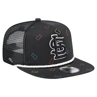 Men's New Era  Black St. Louis Cardinals Gummy Golfer Trucker Snapback Hat