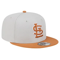 Men's New Era Khaki/Brown St. Louis Cardinals Color Pack Two-Tone 9FIFTY Snapback Hat