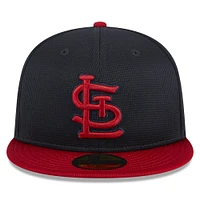 Men's New Era  Navy St. Louis Cardinals 2025 Batting Practice 59FIFTY Fitted Hat