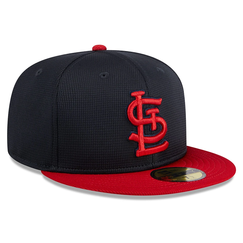 Men's New Era  Navy St. Louis Cardinals 2025 Batting Practice 59FIFTY Fitted Hat