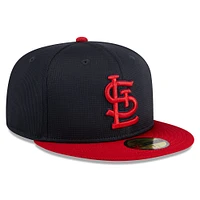 Men's New Era  Navy St. Louis Cardinals 2025 Batting Practice 59FIFTY Fitted Hat